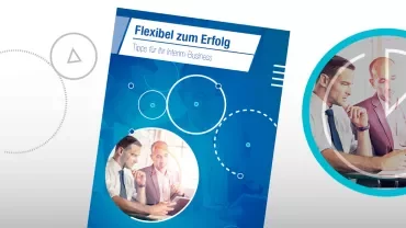 Broschüre mit dem Titel 'Flexibel zum Erfolg'.
