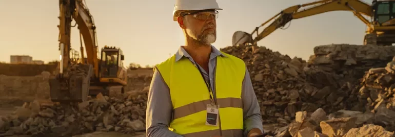 Bauleiter am Arbeitsplatz