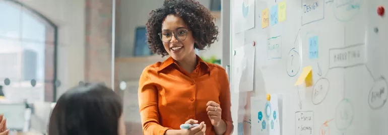 Marketing Manager am Arbeitsplatz