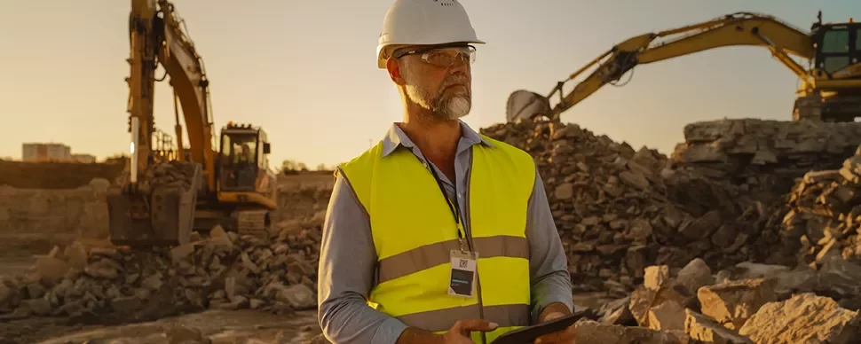 Bauleiter am Arbeitsplatz