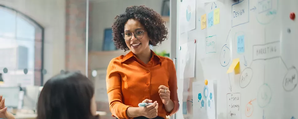 Marketing Manager am Arbeitsplatz