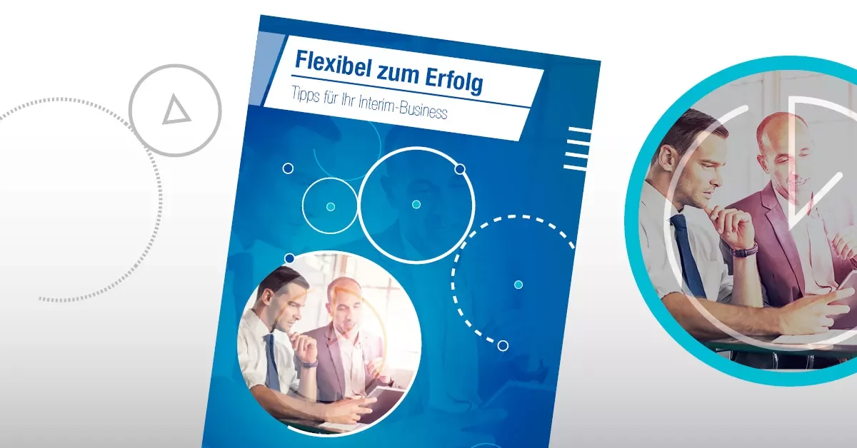 Broschüre mit dem Titel 'Flexibel zum Erfolg'.